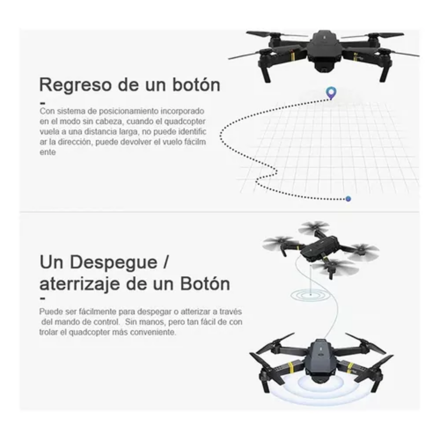 Dron 998 PRO Plegable con Cámara HD WiFi FPV